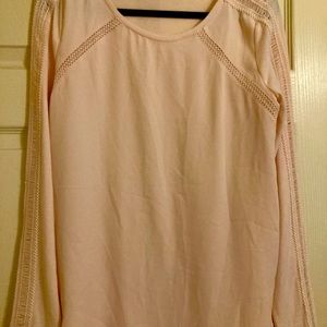 Loft long sleeve pink blouse
